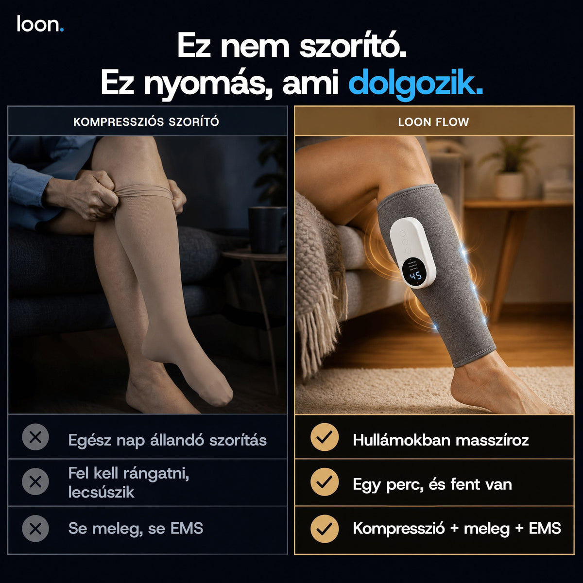 Loon Flow™ vádlimasszírozó