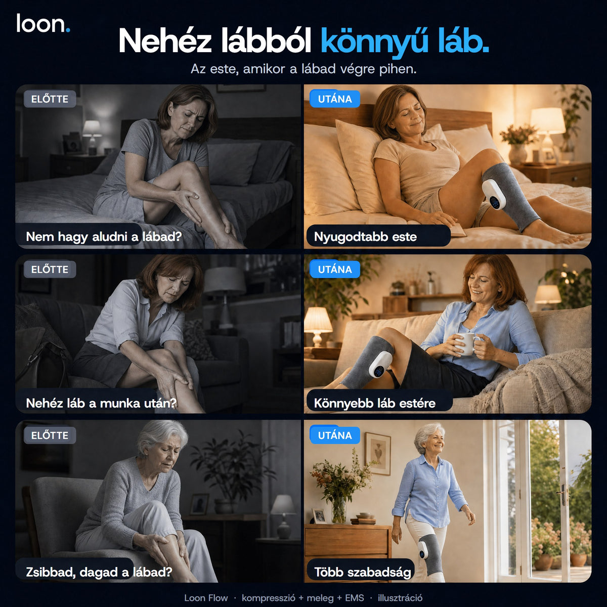 Loon Flow™ vádlimasszírozó